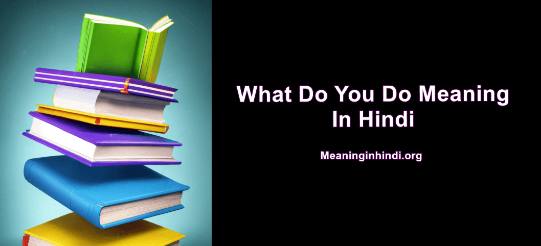 What Do You Do Meaning in Hindi