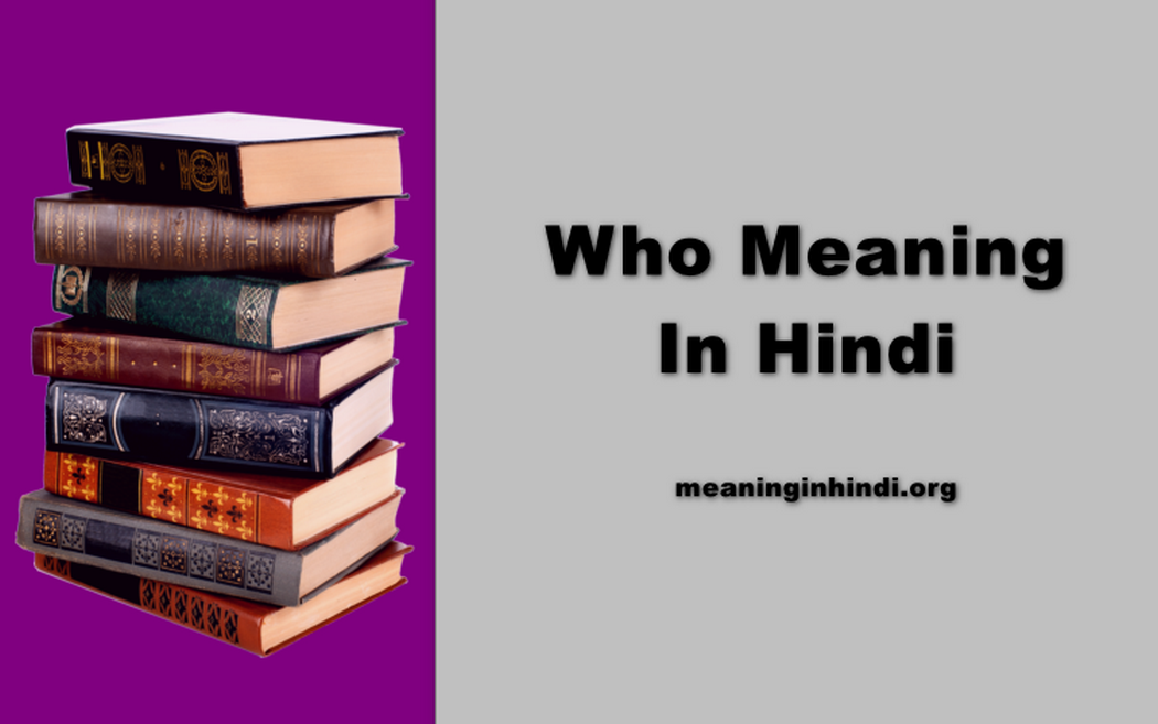 Who Meaning In Hindi