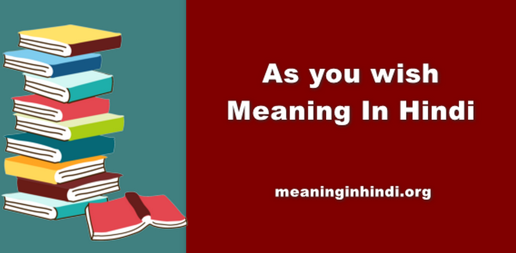 As You Wish Meaning In Hindi