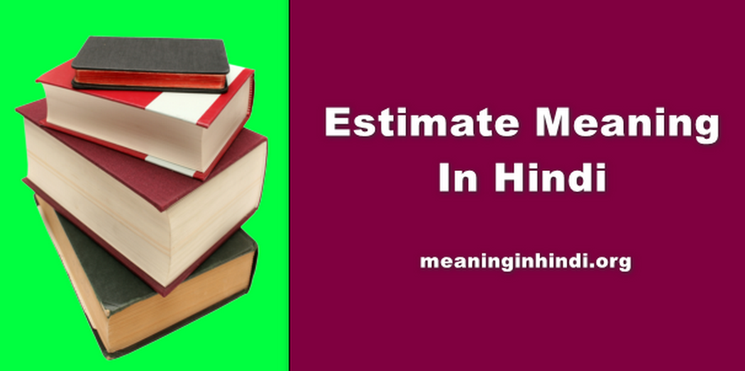 Estimate Meaning In Hindi