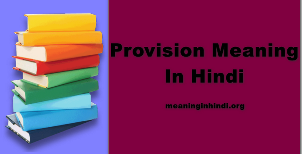 Provision Meaning In Hindi