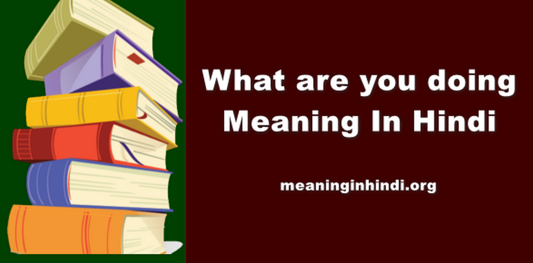 What Are You Doing Meaning In Hindi